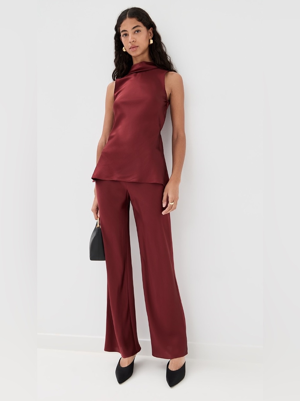 Reformation Angela Silk Two Piece Set